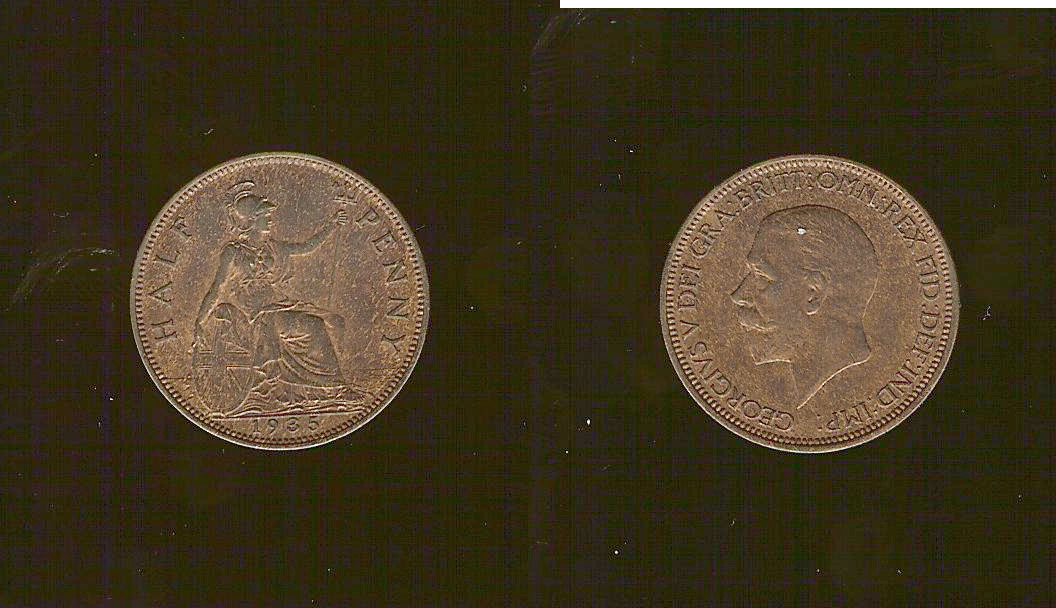 ROYAUME-UNI 1/2 Penny Georges V 1935 SPL